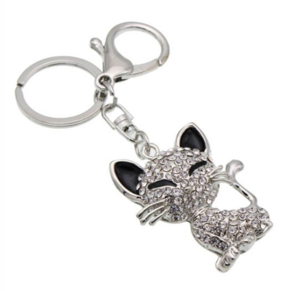 NWT  Kitty Keychain w/Rhinestones - Picture 4 of 8
